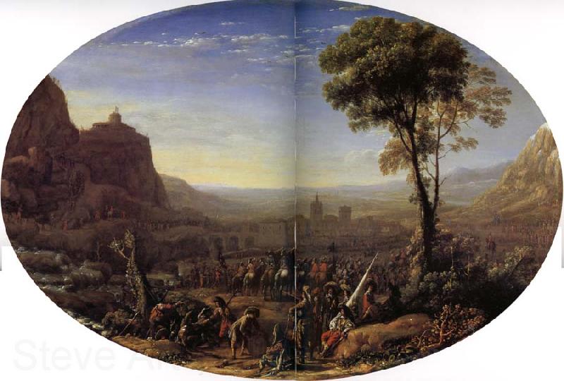 Gellee Claude,dit le Lorrain Le Pas de Suze force par Louis XIII Norge oil painting art